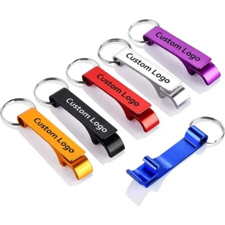 Porte-clés ouvre-bouteille en métal personnalisable